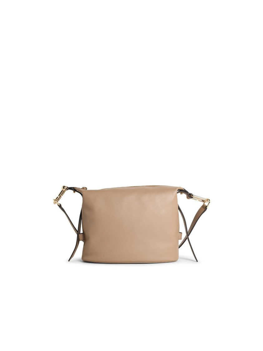 Furla 'Nuvola M' 'Greige' Leather Bag