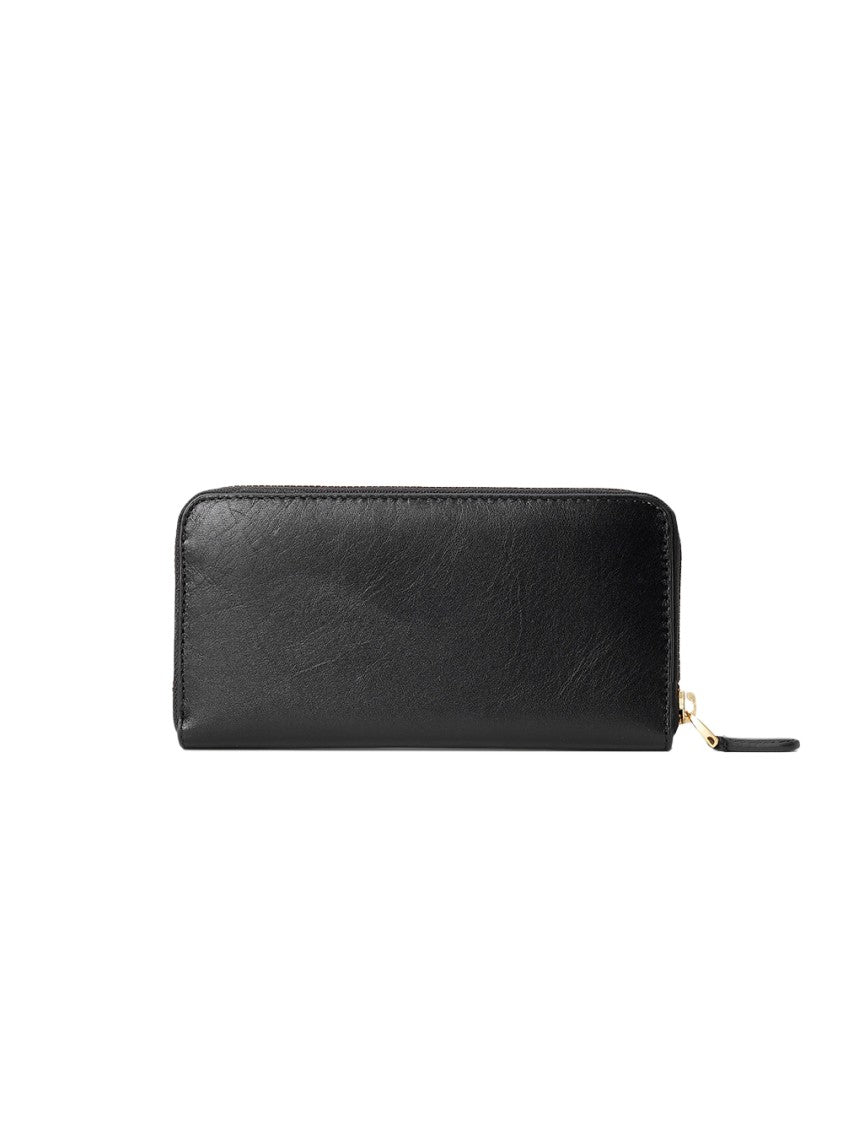 Lauren Ralph Lauren Zip Continental Wallet Large – Black Leather