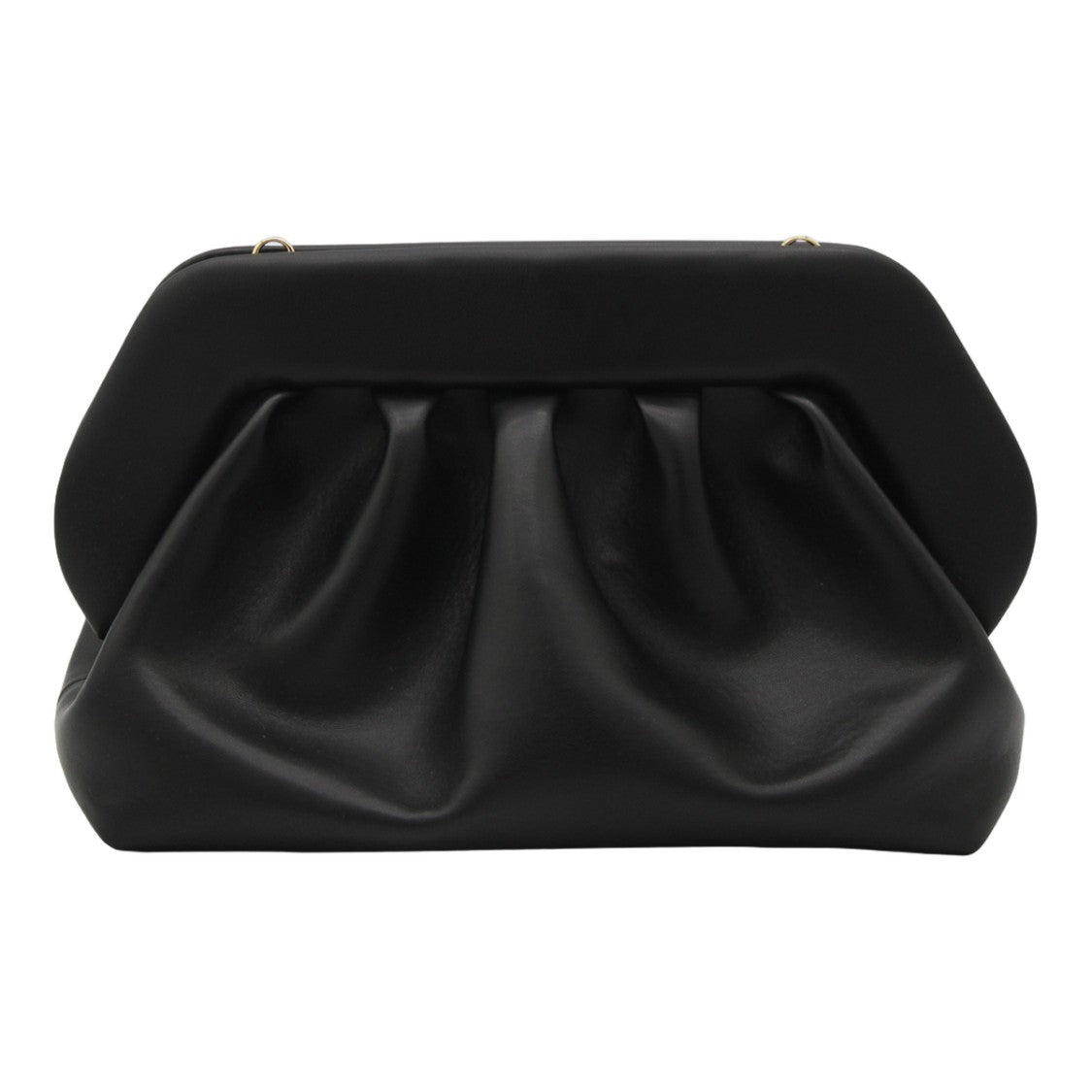 Themoirè Compact Minimalist Handbag With Smooth Black Finish