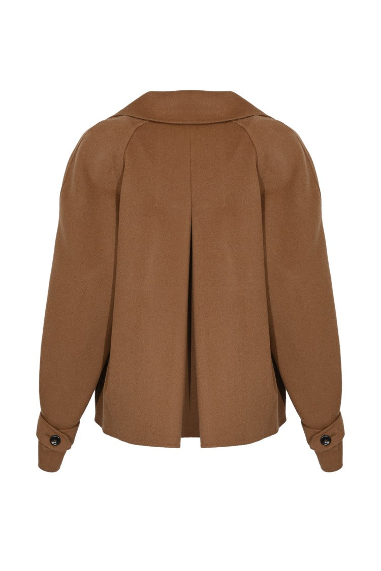 Max Mara Nupar Modern Cropped Coat With Double-Breasted Front