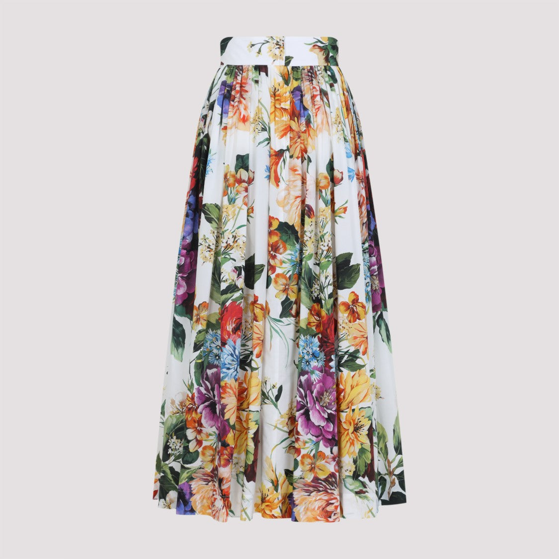 Dolce & Gabbana Multicolour Floral Maxi Skirt With High Waist