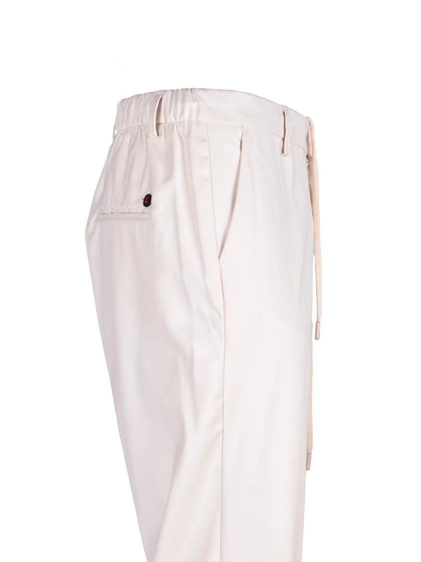 Hyps White Technical Blend Tapered Tailored Pants
