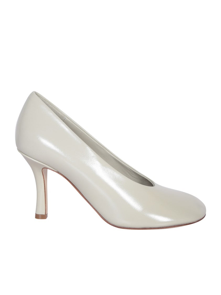 Burberry White Round Toe High Heels