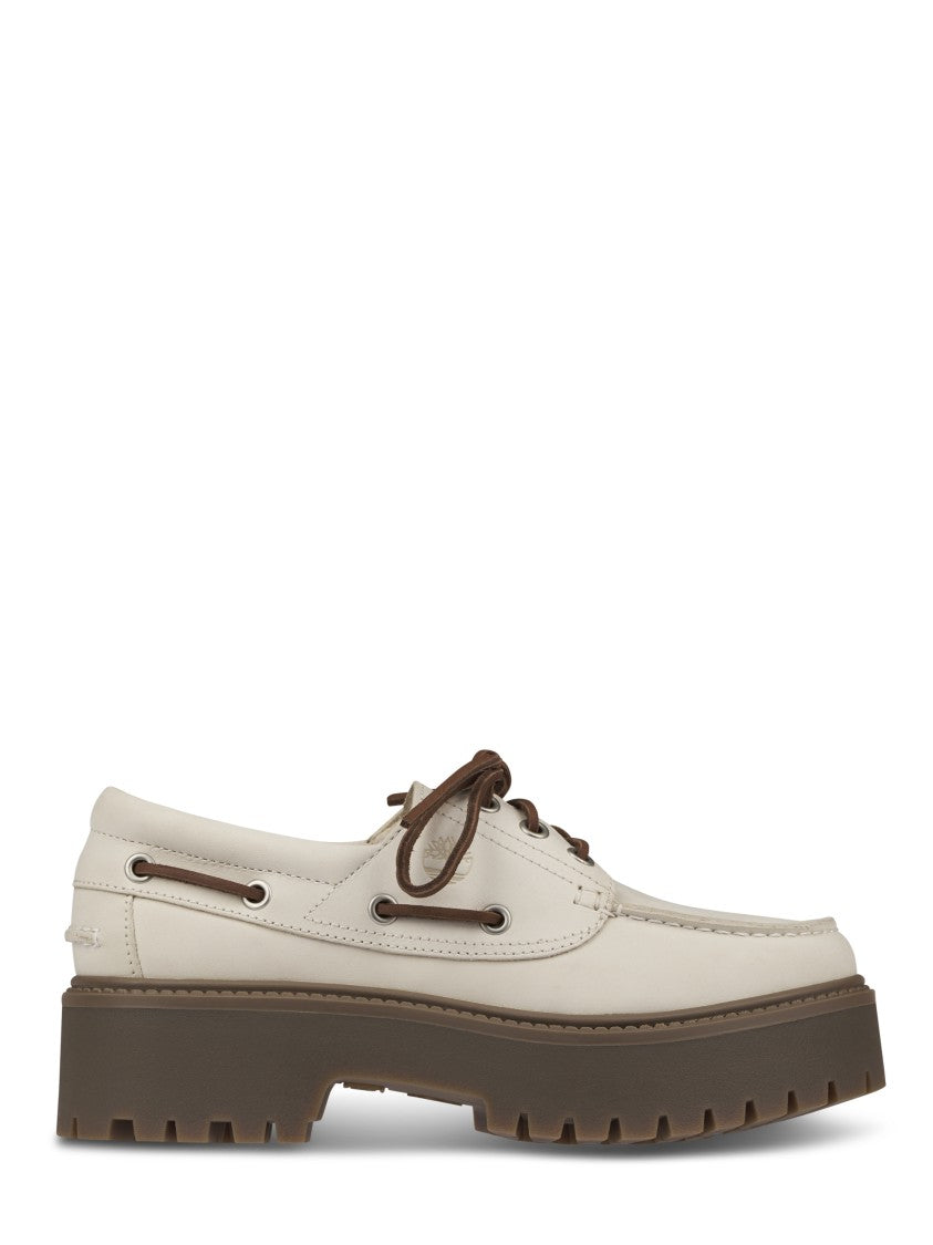 Timberland Natural Nubuck Boat Shoes With Rugged Sole