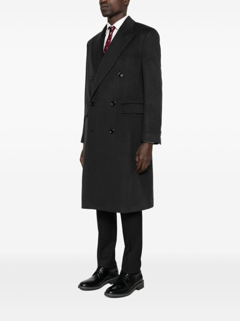 Lardini Double-Breasted Cashmere Coat