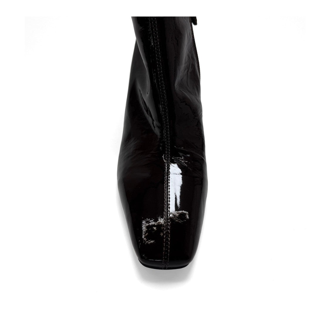 Sergio Moretti Brown Pointed Toe Mid-Height Side Zipper Patent Leather Boots