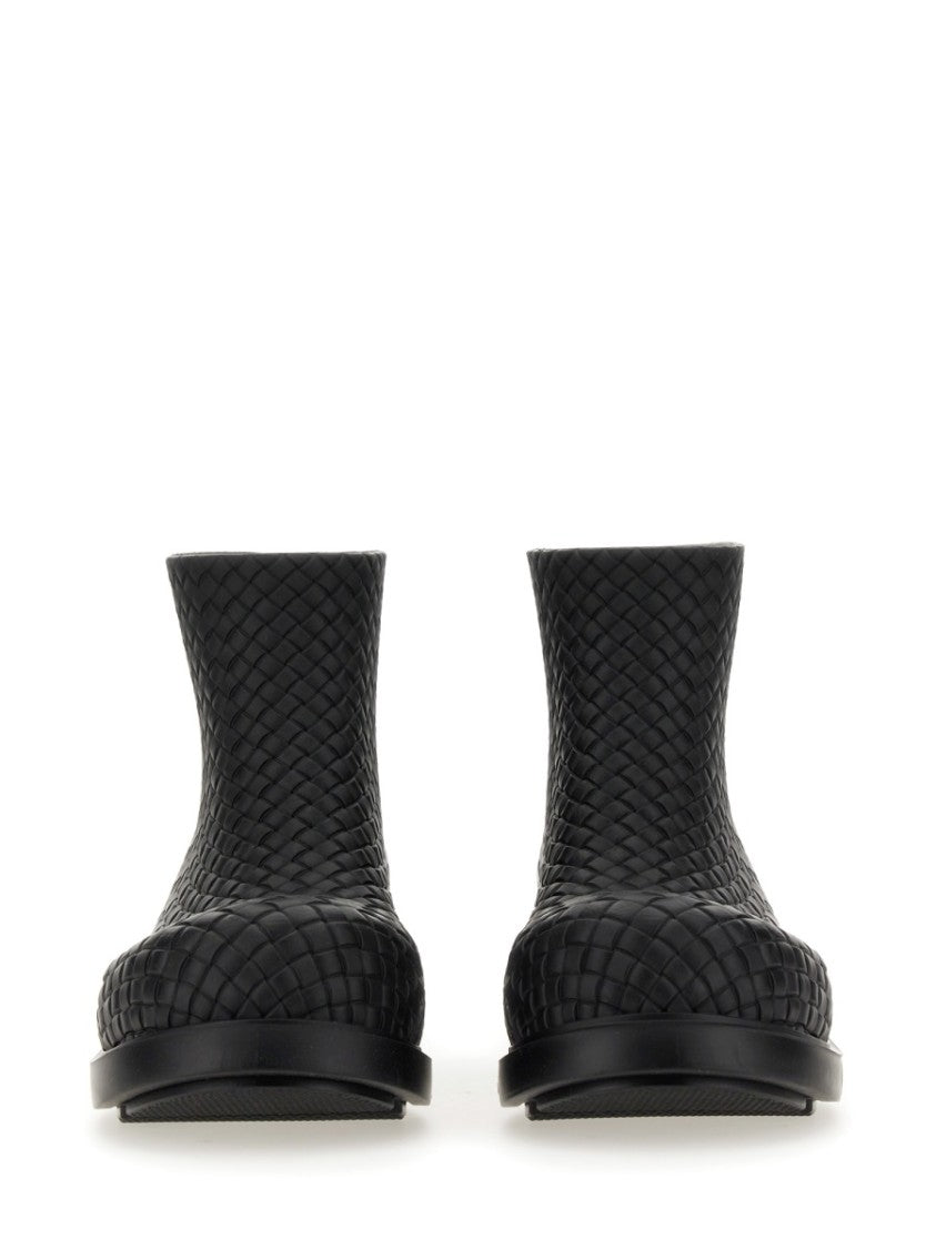 Bottega Veneta Ankle-Height Textured Leather Fireman Boot