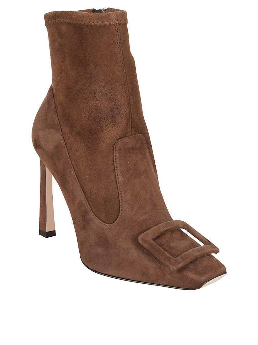 Roger Vivier Trompette' Ankle Boot In Stretch Suede