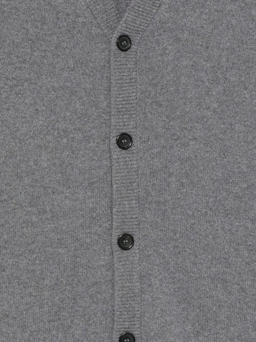 Paul Smith Classic Gray Cardigan With V-Neck