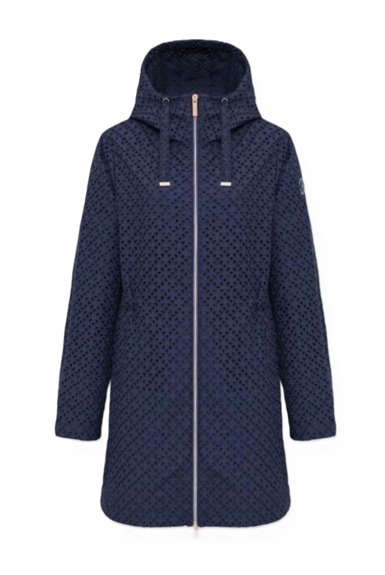Colmar Perforated Fabric Hooded Jacket With Drawstrings