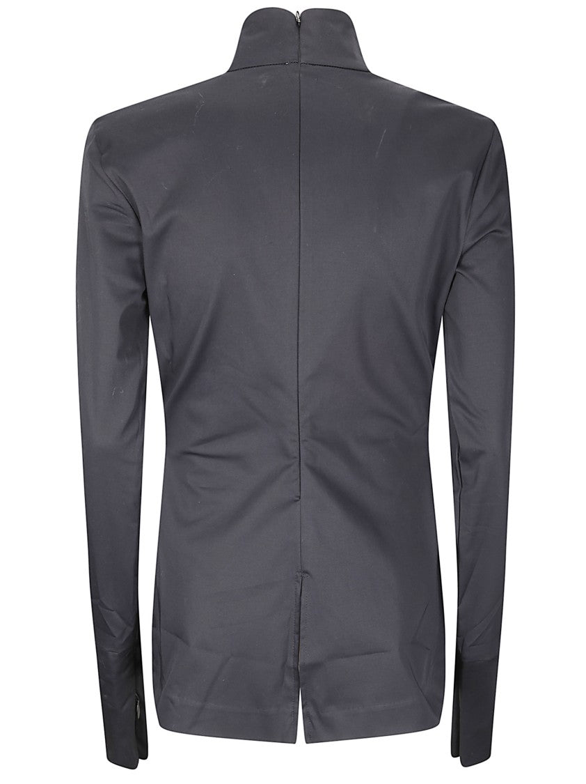 The Latest Fitted Long-Sleeve Poplin Shirt With Turtleneck