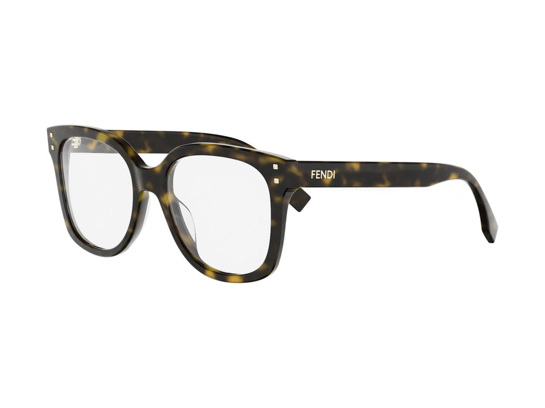 Fendi Fe50161i Tortoiseshell Oversized Square Frame Eyeglasses