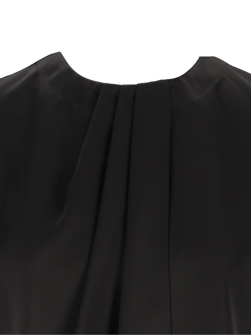 Emporio Armani Polyester Pleated Concealed Zip Top