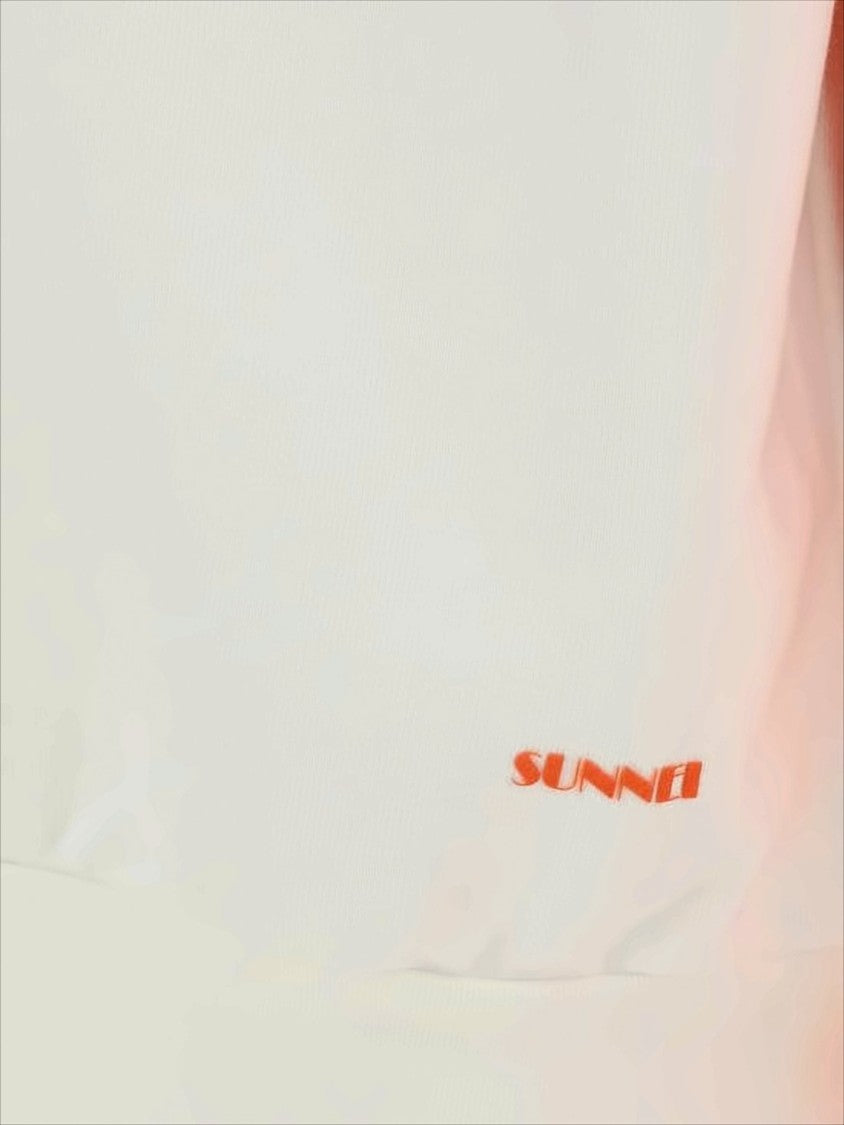Sunnei Two-Tone Hooded Sweatshirt With Embroidered Logo