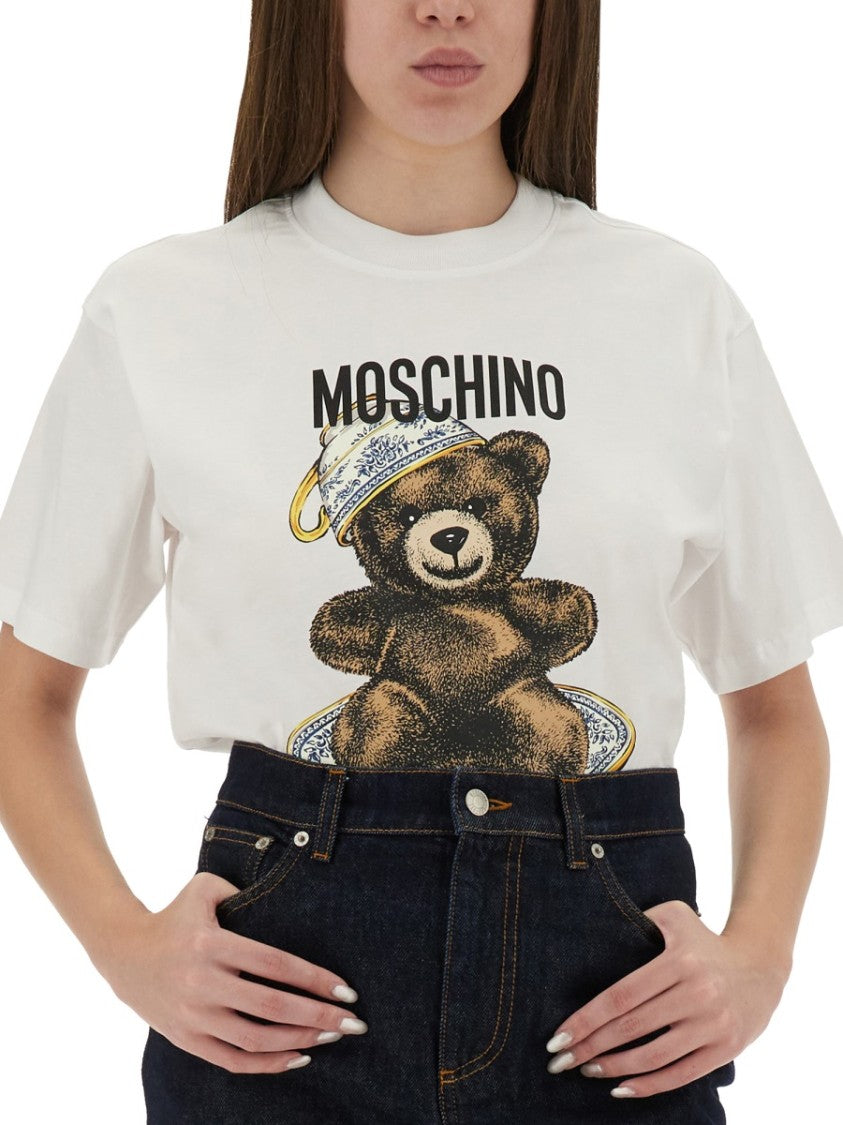 Moschino T-Shirt Featuring Playful Teddy Bear Print
