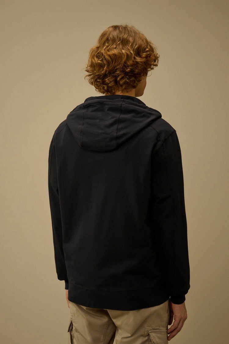 C.P. Company Black Lens Detail Cotton Zip-Through Hoodie