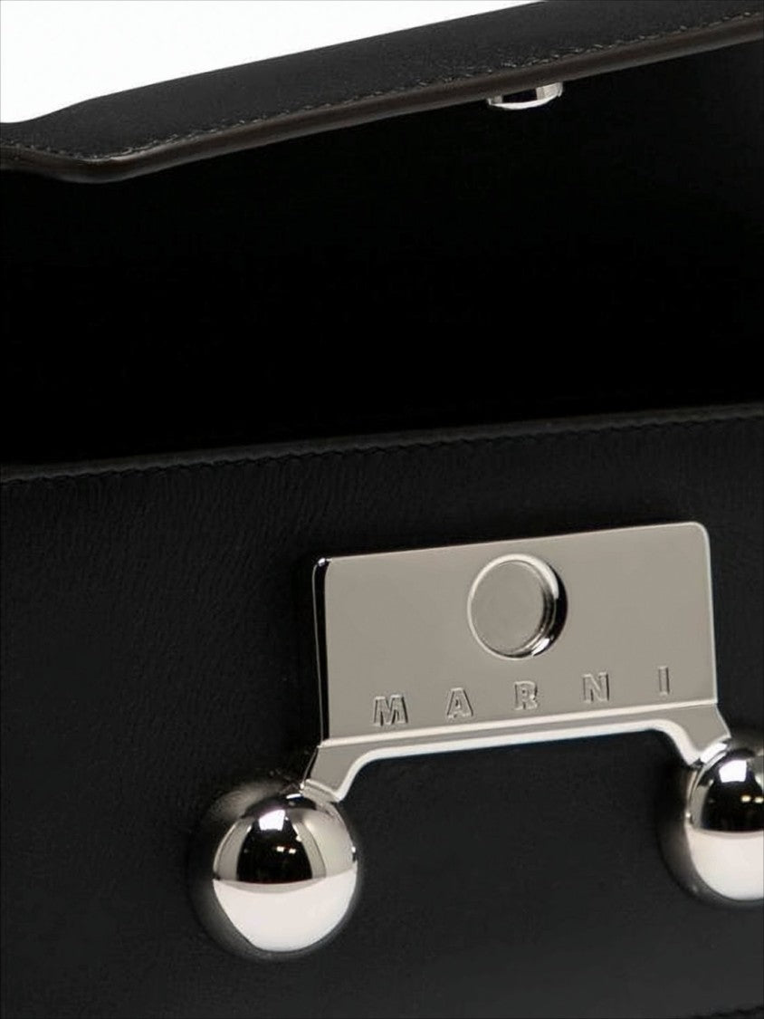 Marni Rectangular Crossbody Bag In Smooth Calf Leather