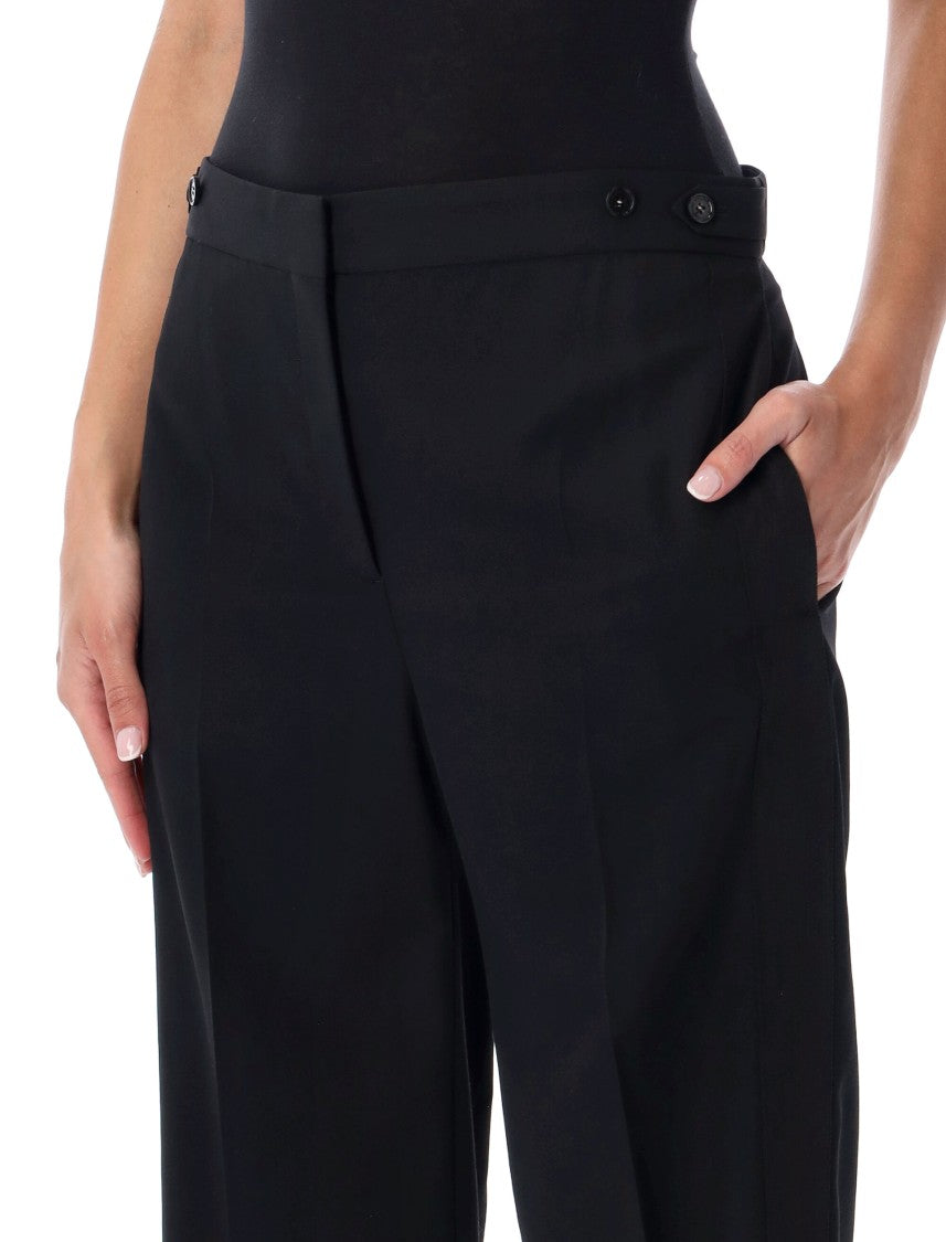 Stella Mccartney Tailored Black Tuxedo Pants With Silhouette