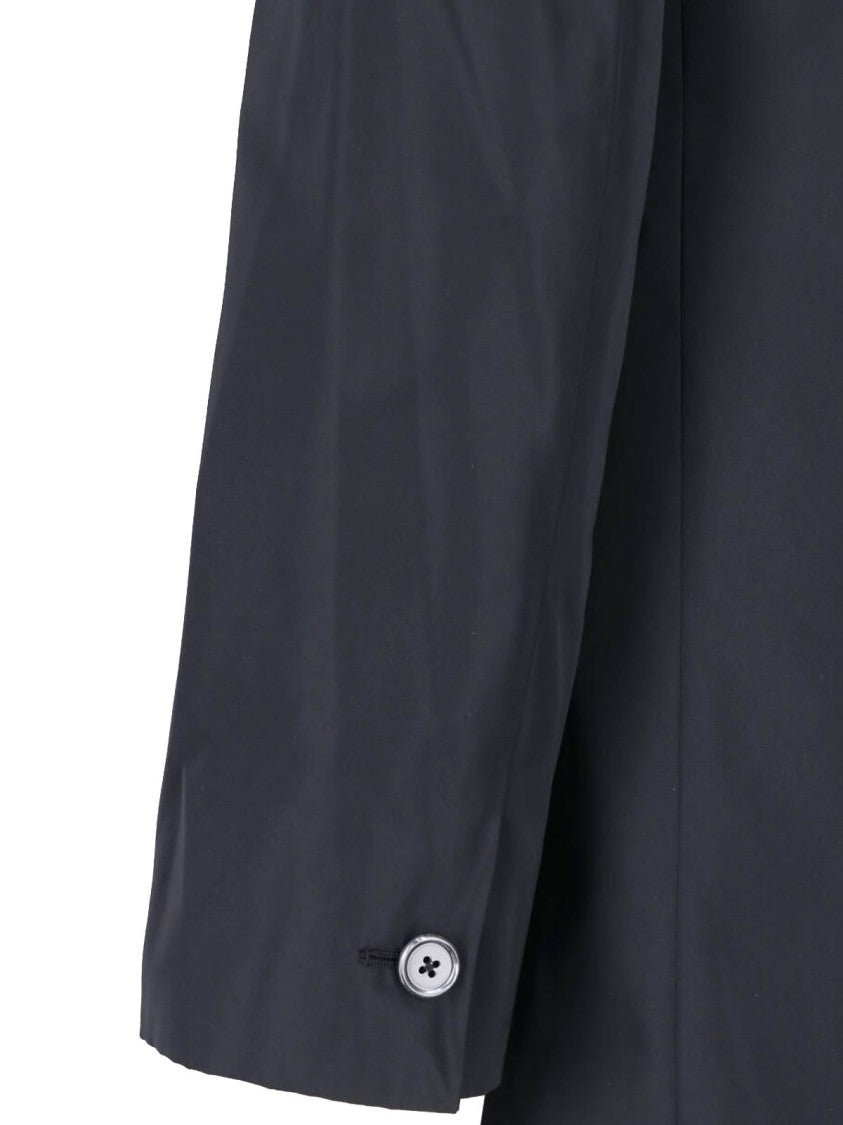 Jil Sander Technical Fabric Black Jacket With Classic Notch Lapels