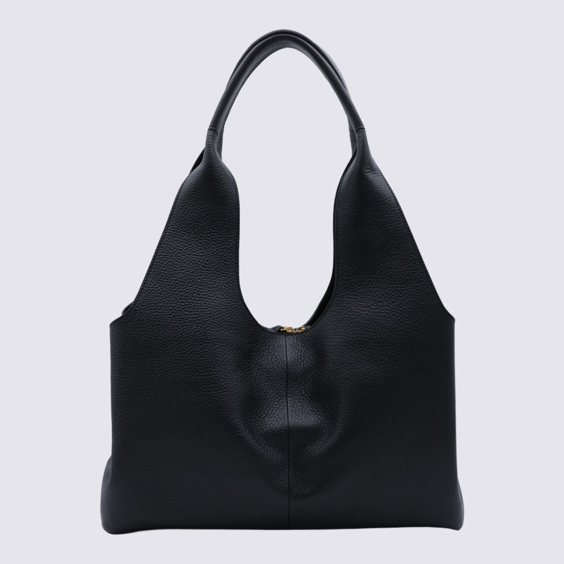 Coccinelle Structured Black Handbag With Gold-Tone Logo