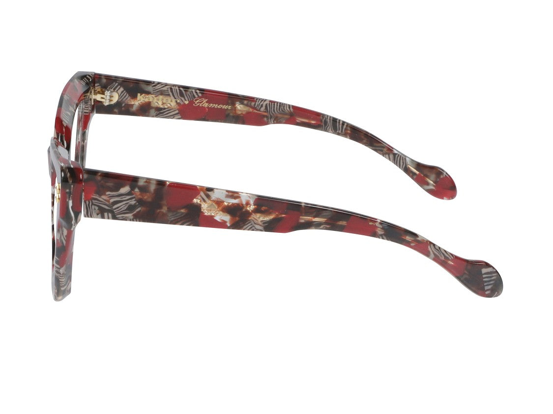 Kador Gold Vanessa Glamour Marbled Oversized Square Eyeglasses