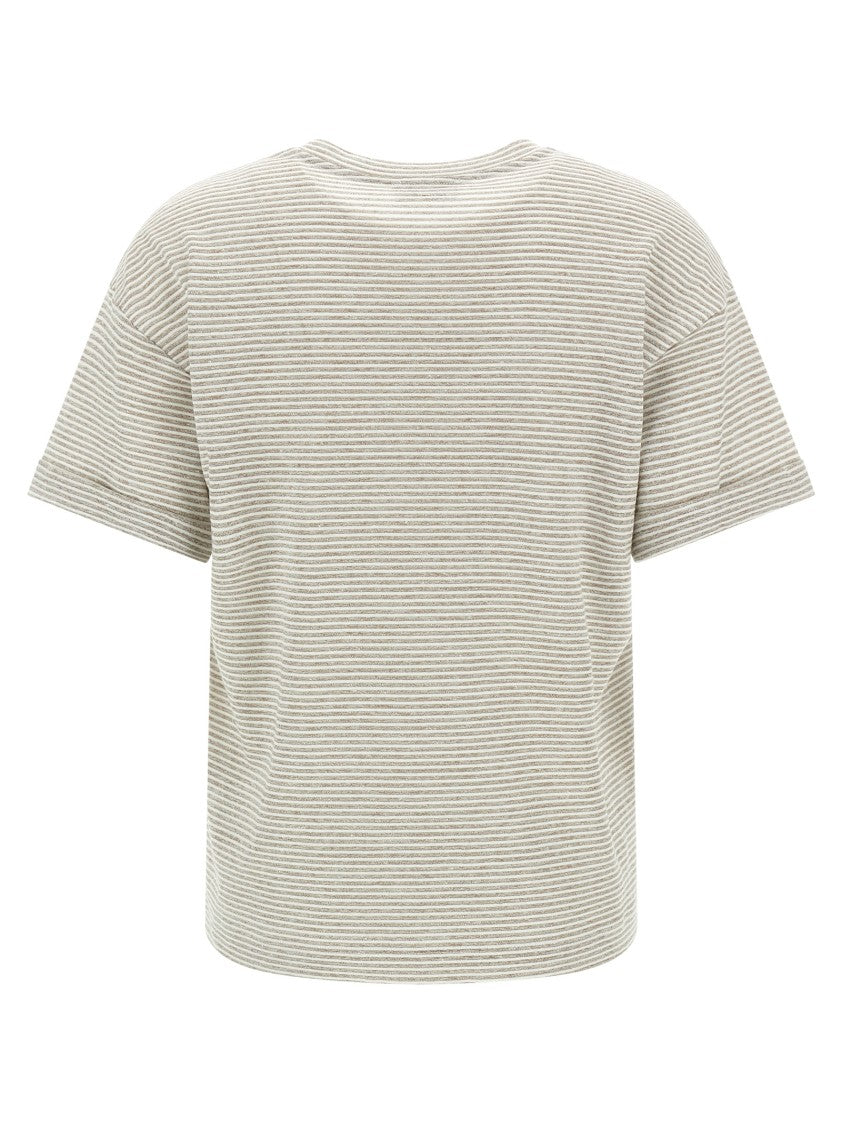 Peserico Lamé Stripes T-Shirt
