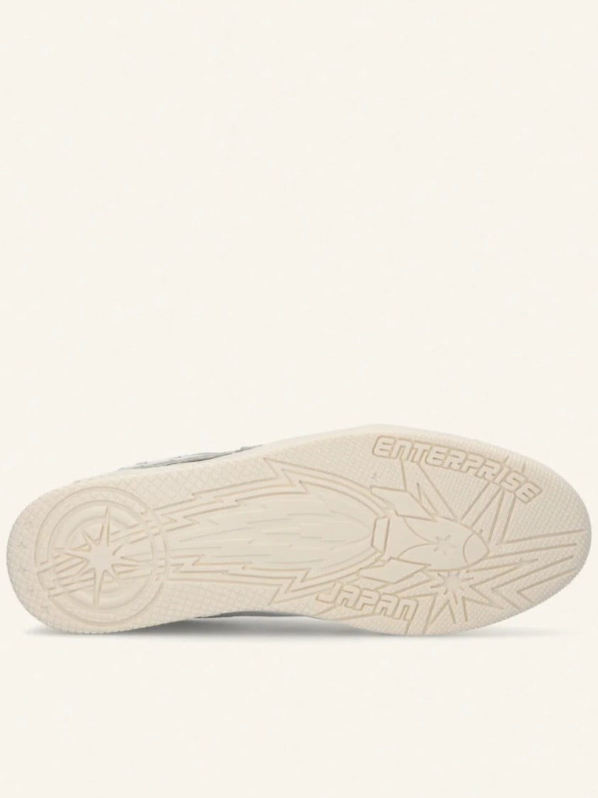 Enterprise Japan Low-Top Leather Sneakers With Suede Accents And Rocket Emblem