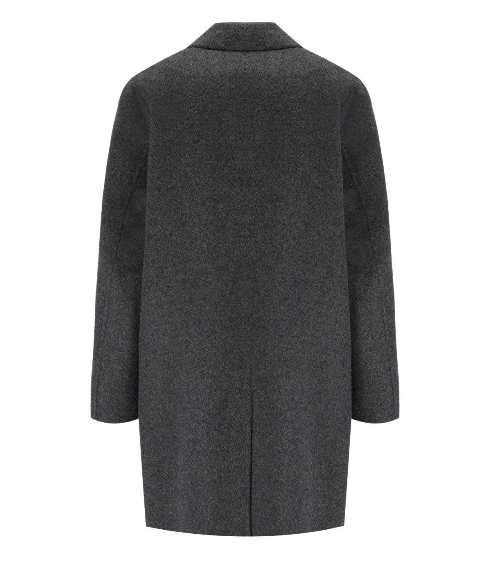 Amaranto Grey Single-Breasted Coat