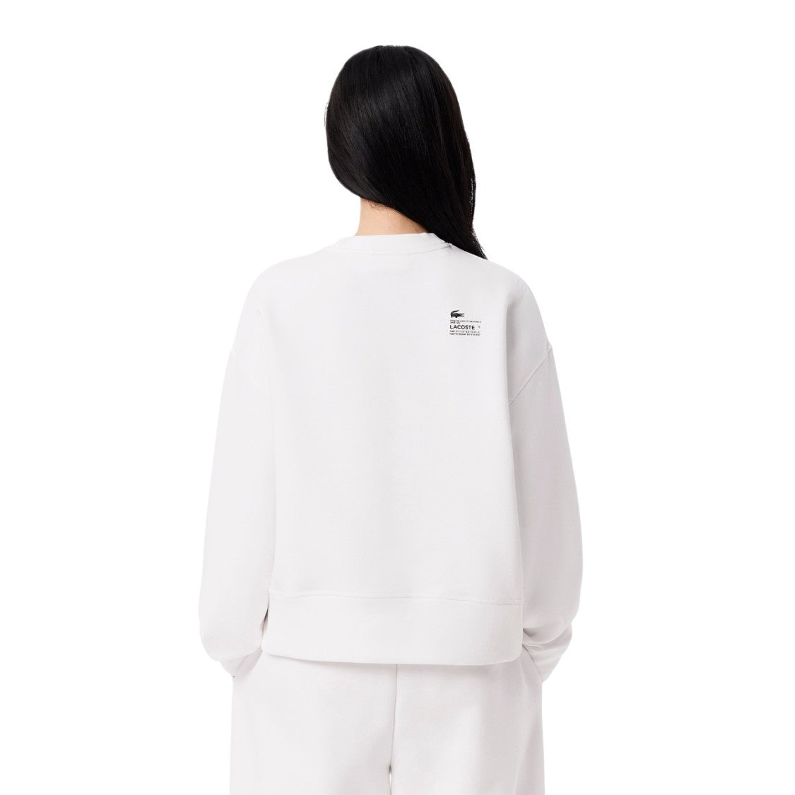 Lacoste Oversized Double-Faced Cotton Blend Sweatshirt