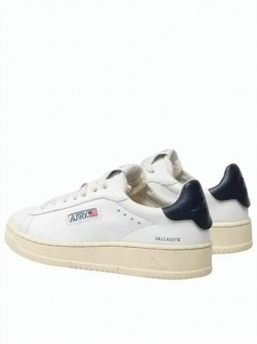 Autry Dallas Low Goat Leather Sneakers With Subtle Perforations