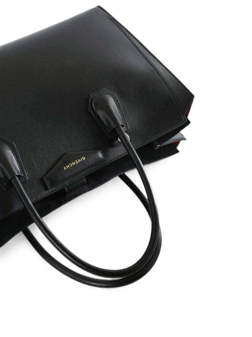 Givenchy Black Structured Smooth Calfskin Leather Shoulder Bag