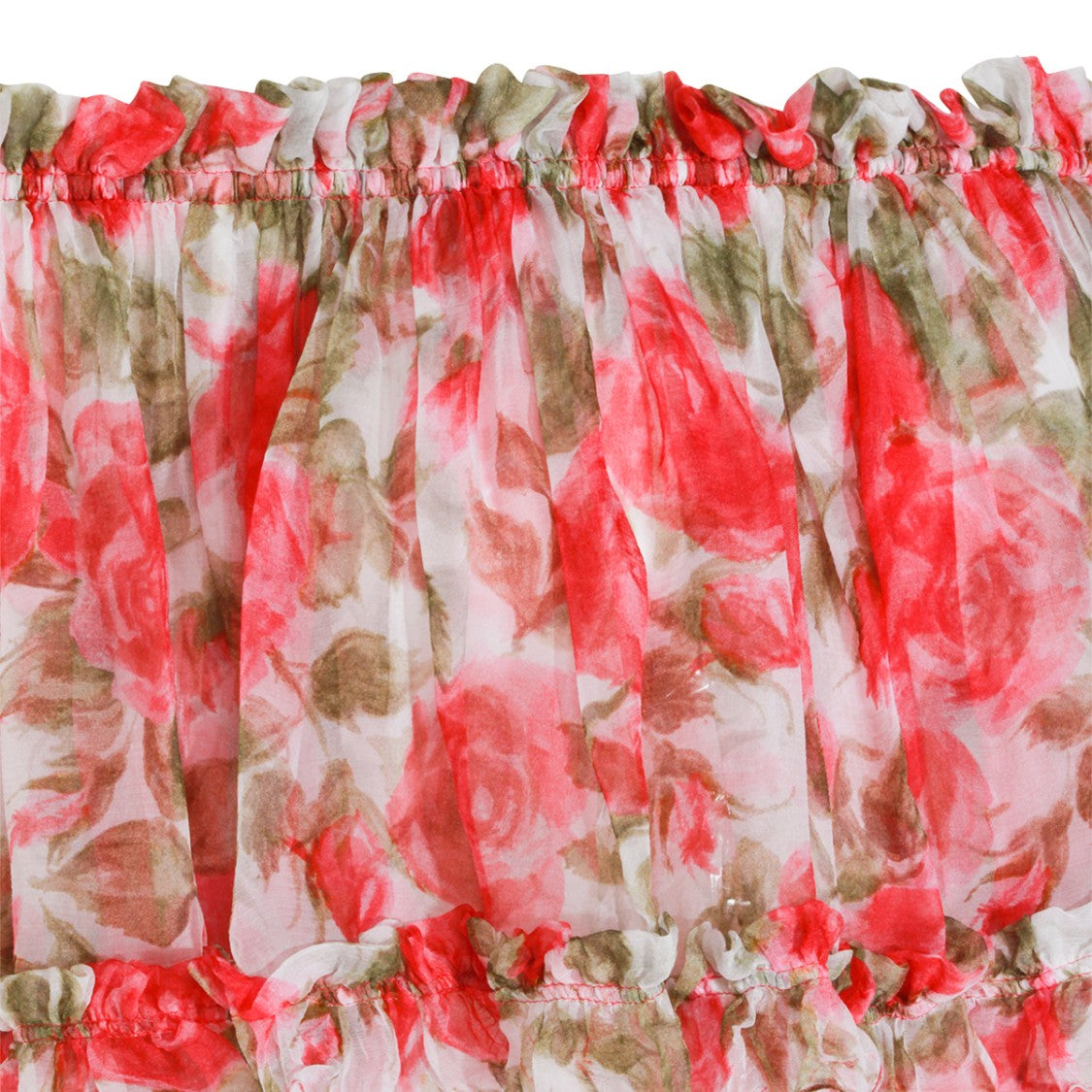Chloé Multicolor Silk Puffed Sleeves Top