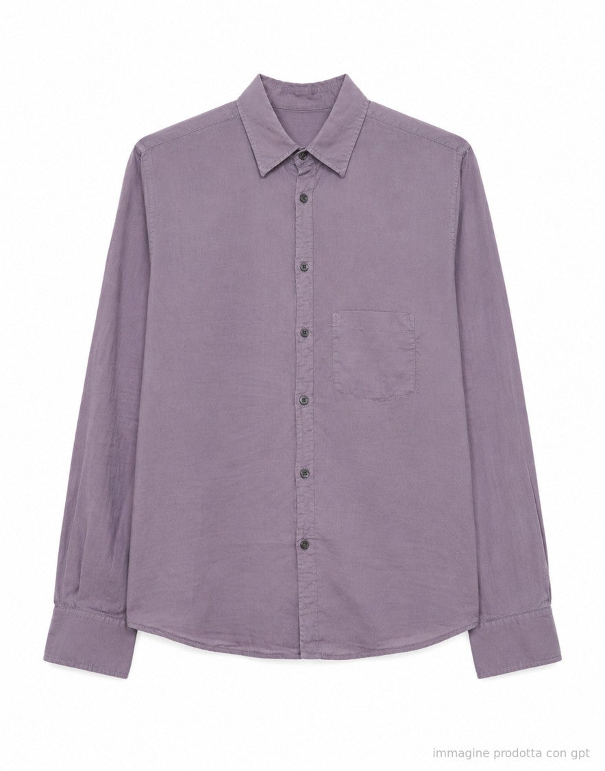 Cellar Door Purple Sid Cotton Casual Relaxed Shirt