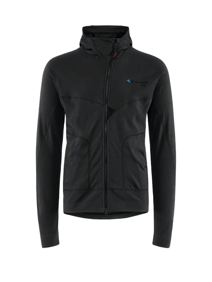 Klattermusen Fitted Black Jacket With High Collar