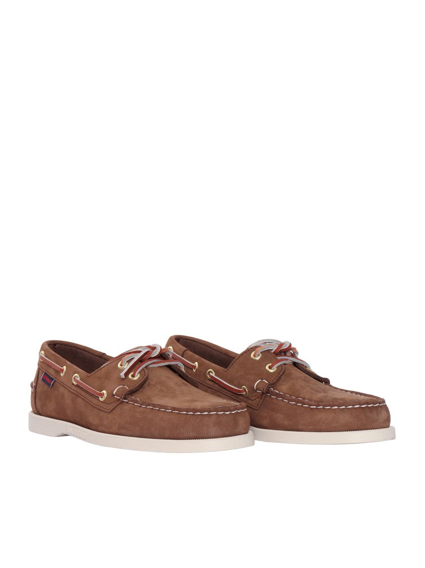 Sebago Brown Portland Nubuck Leather Moccasins