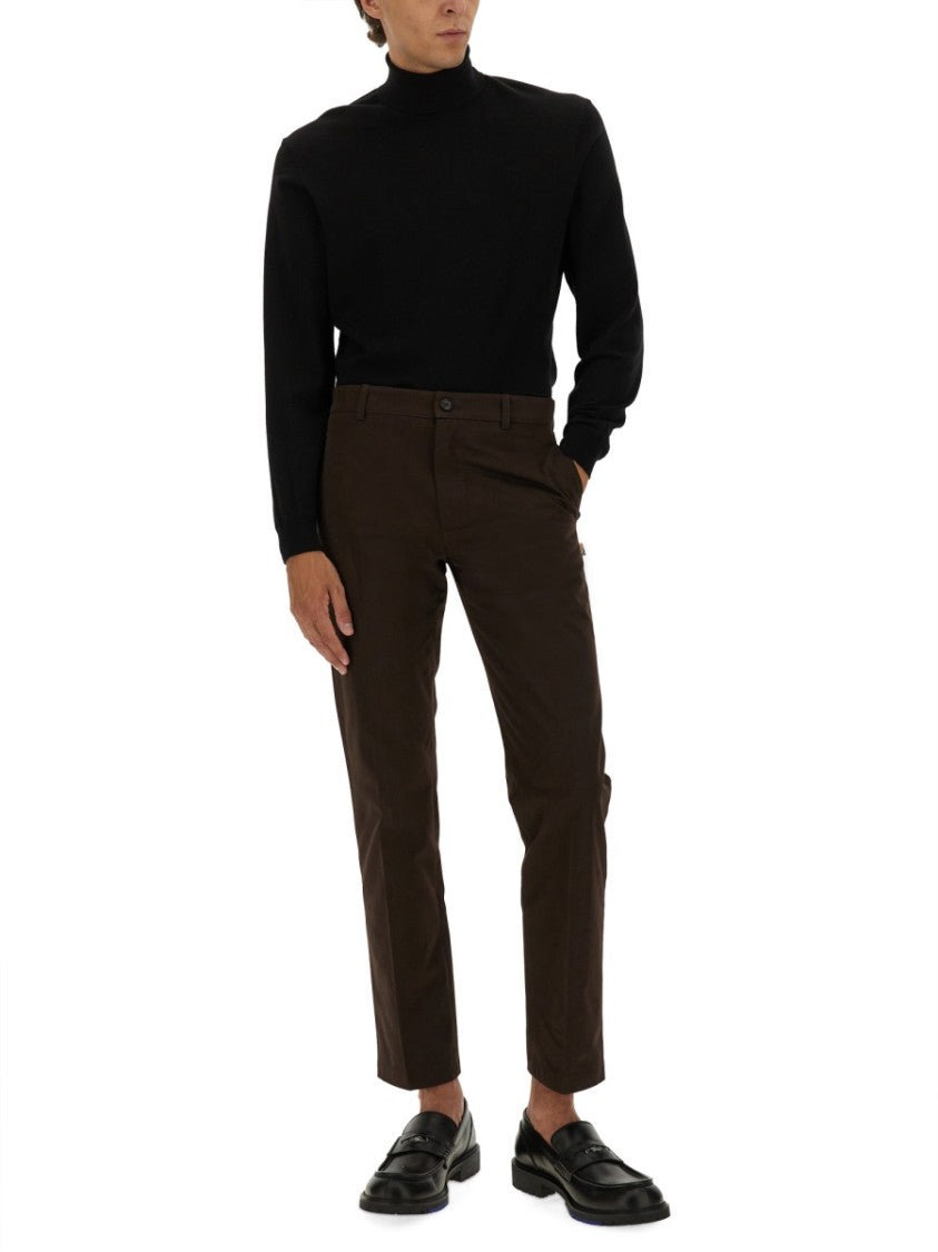 Burberry Slim-Fit Brown Cotton Chino Pants