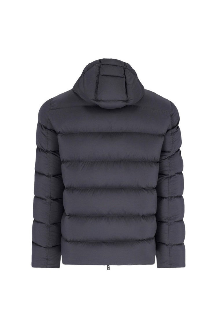 Herno Grey Polyester Hooded Puffer Jacket