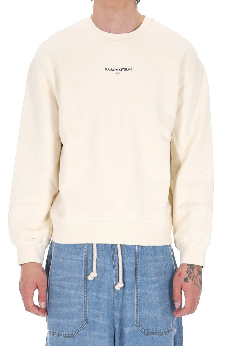 Maison Kitsuné Maison Kitsuné Paris Embroidered Cotton Sweatshirt