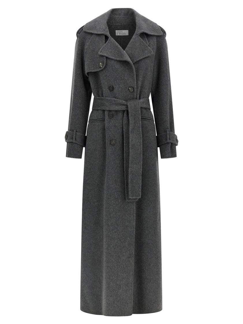 Giuseppe Di Morabito Maxi Wool Coat With Double-Breasted Design