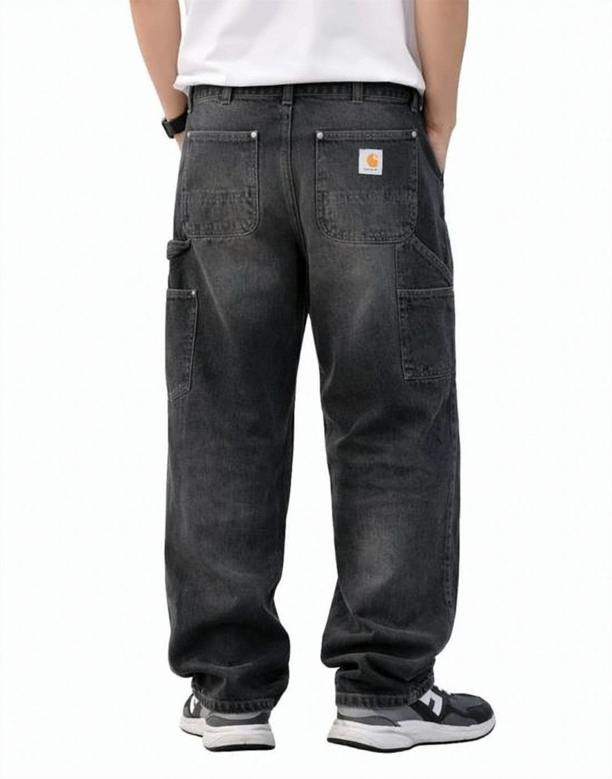 Carhartt Wip Relaxed Fit Black Denim Pants