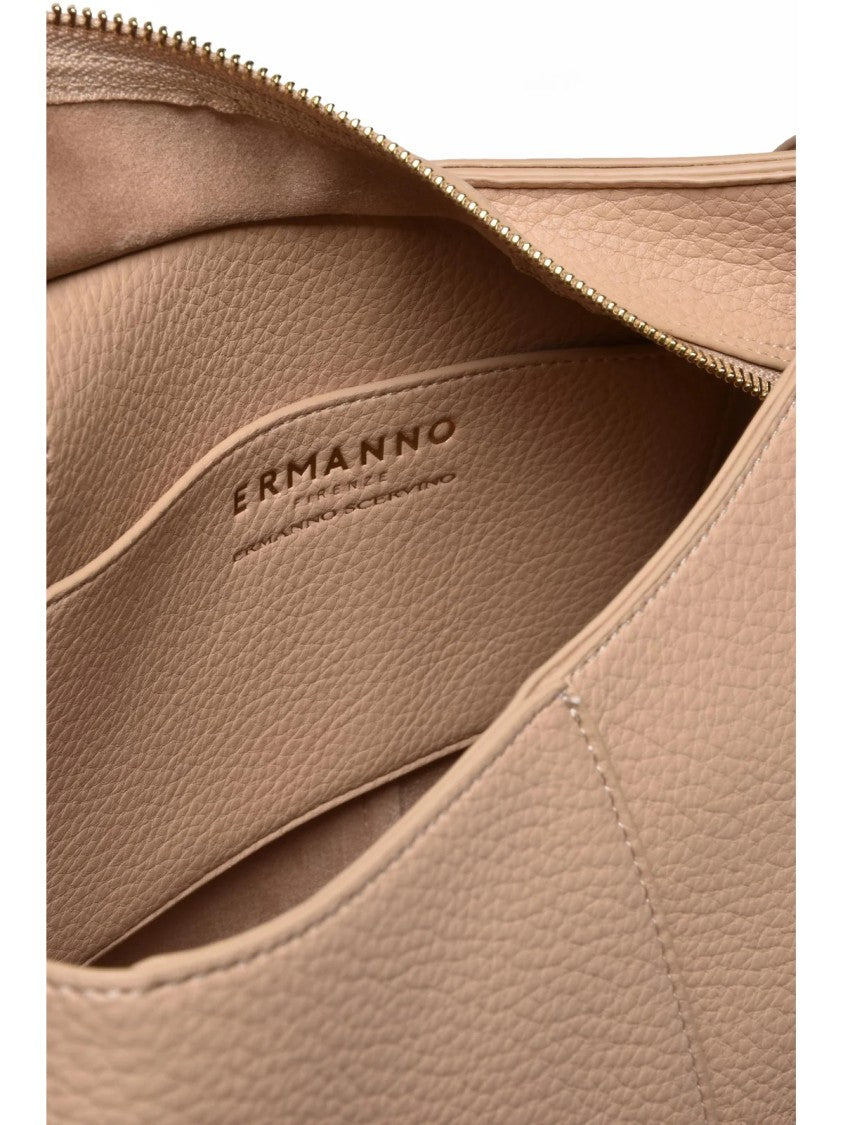 Ermanno Firenze Beige Veronica Polyurethane Tote Bag