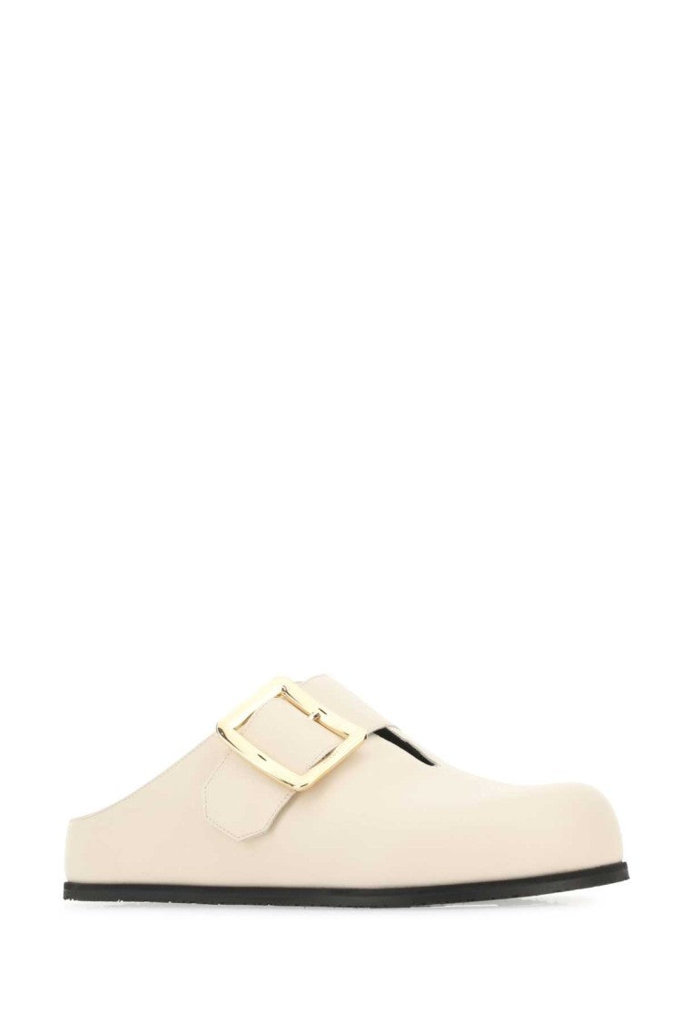 Bally Ivory Leather Lulu Slippers