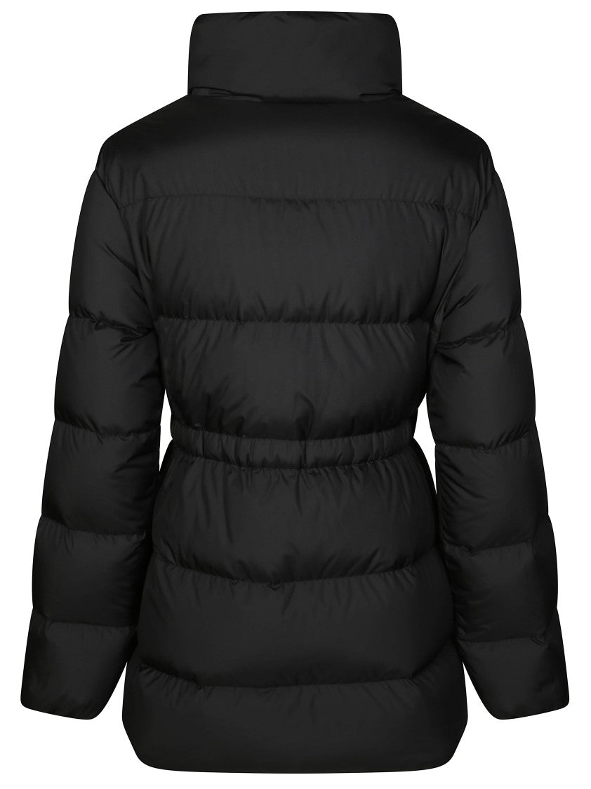 Moncler Fitted Black Jacket With High Collar