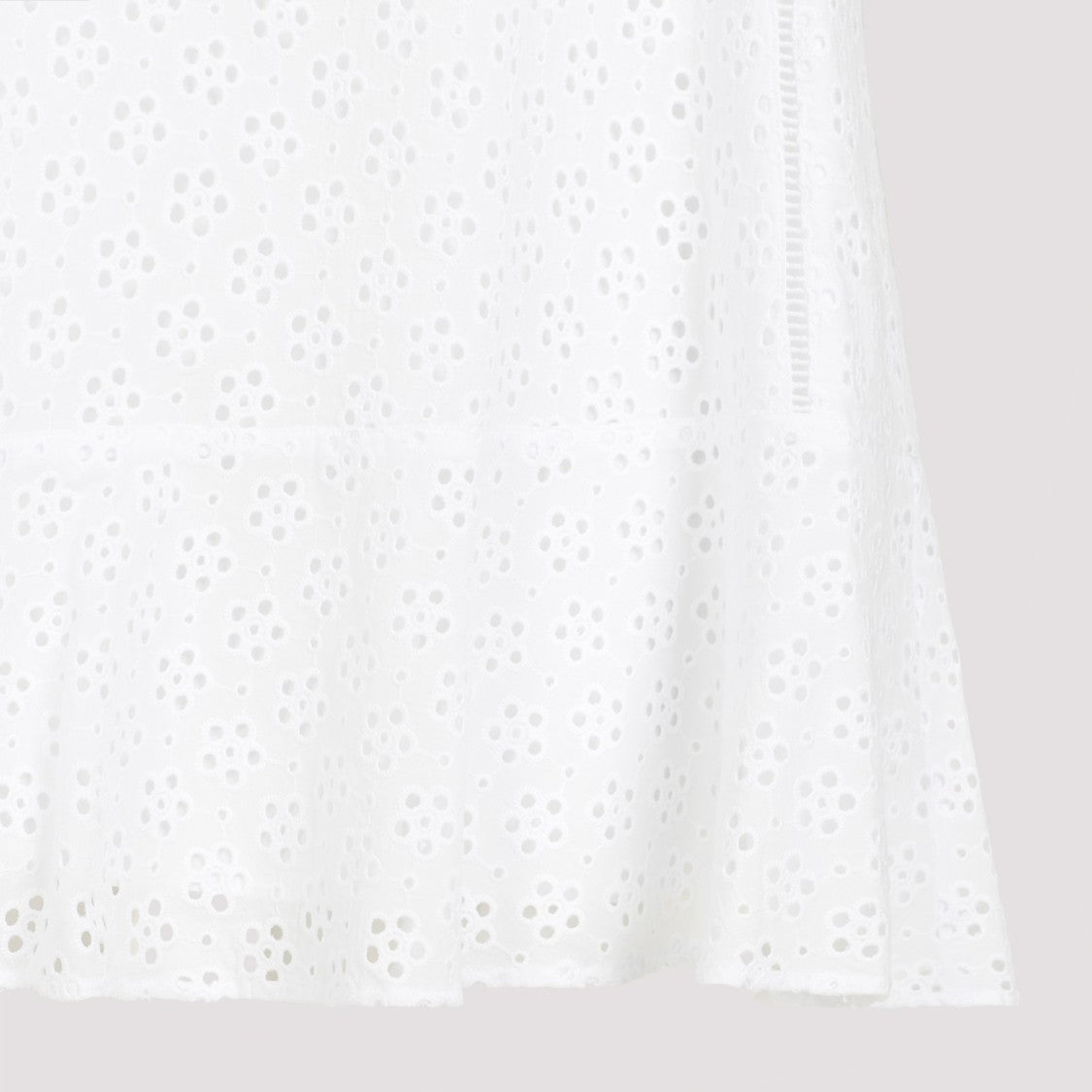 Kenzo Broderie Anglaise White Cotton Mini Dress