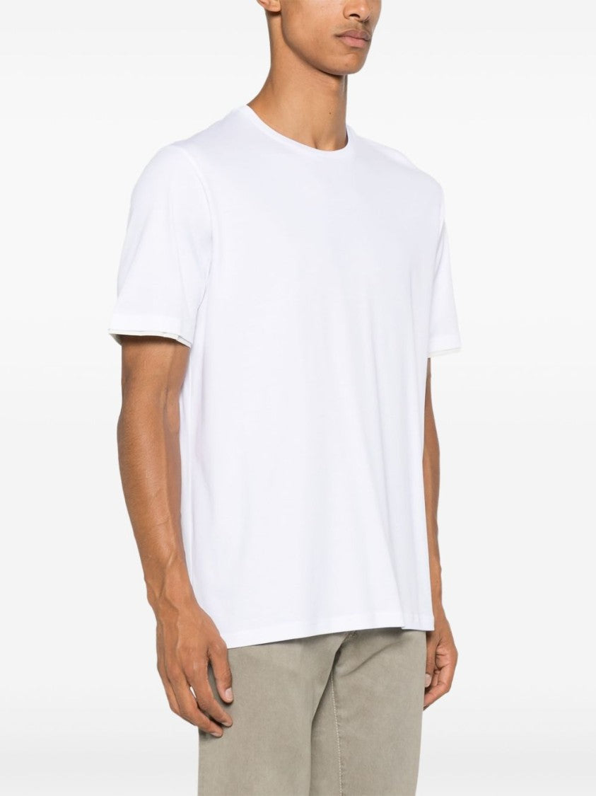 Herno White Short-Sleeve T-Shirt With Relaxed Fit