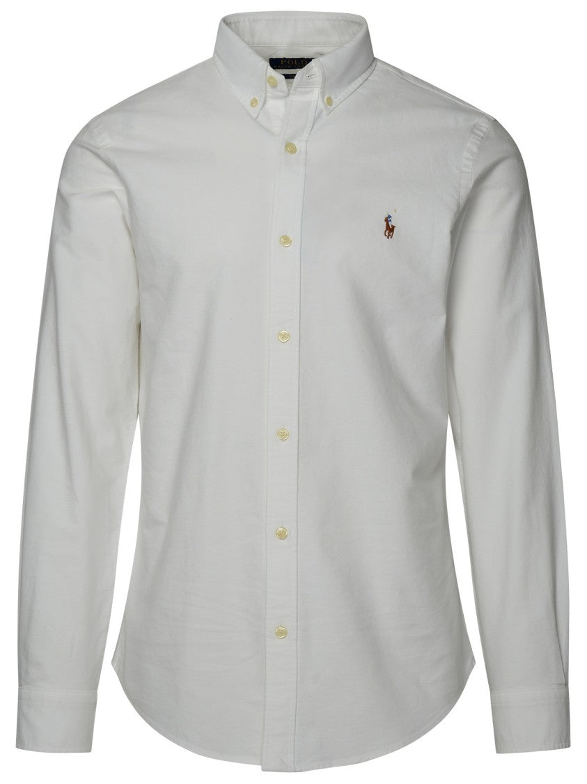 Polo Ralph Lauren Oxford Shirt In White Cotton