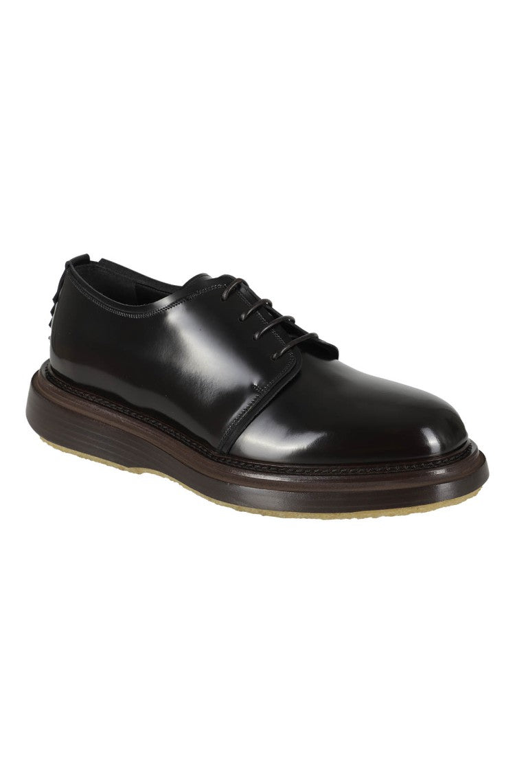 The Antipode Brushed Leather Derby Shoes With Tone-On-Tone Laces
