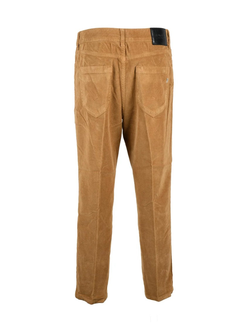 Dondup Beige Koons Gioiello Corduroy Loose-Fit Trousers