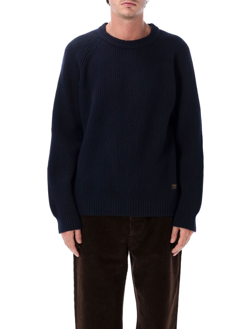 Filson Raglan Sleeve Ribbed Wool-Blend Crewneck Sweater