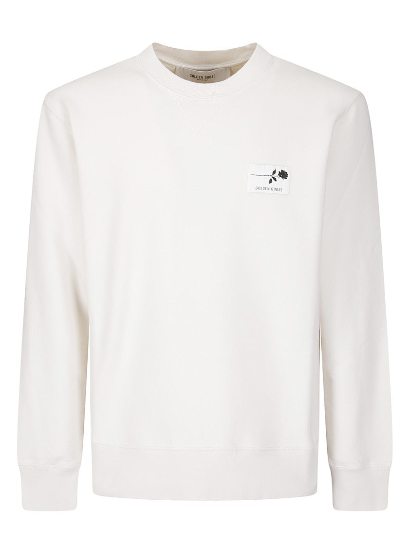 Golden Goose Classic Crew Neck Sweatshirt With Ribbed Cuffs